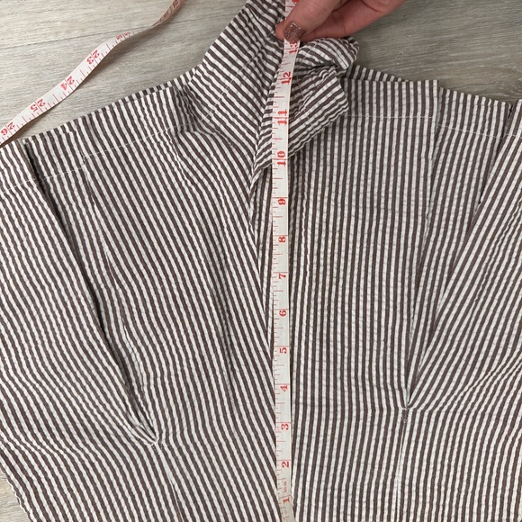 American Apparel Striped Cotton High Waist Shorts, xs - Picture 6 of 6